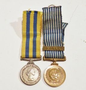 Queens Korea Miniature Medal Pair.