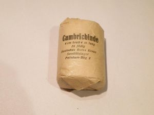 WW2 Era German Red Cross Medical Cambric Bandage