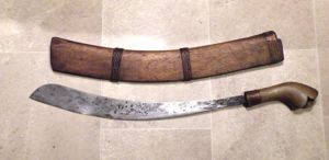 Vintage Indonesian Parang in Wooden Scabbard.