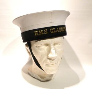 Vintage Royal Navy Rating Cap HMS Glasgow.