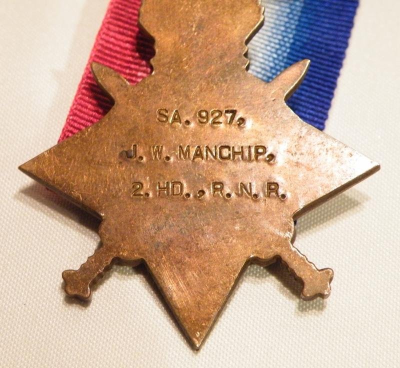 WW1 Medal Trio to Manship RNR. Killed by Mine 1916 — image 3