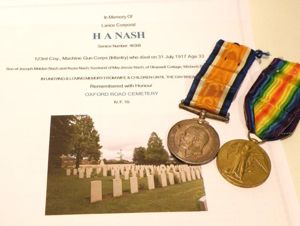 WW1 Medal Pair to Nash MGC – KIA 1st Day Passchendaele.