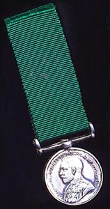 British India: Volunteer Force Long Service Medal (India & the Colonies) GV issue. Awarded circa 1911-1930. Miniature Medal