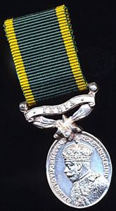 British India (inc Burma): Efficiency Medal. GV obverse (1930-1936). With 'India' bar. Miniature Medal