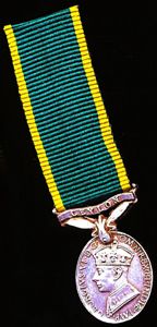 Ceylon Colony: Efficiency Medal. GVI obverse 1st type (1937-1947). With 'Ceylon' bar. Miniature Medal