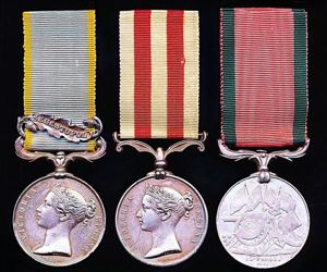 A Cavalryman's Crimean War & Indian Mutiny campaign medal group of 3: Private George Dyer, 6th Dragoon Guards (Carabineers)