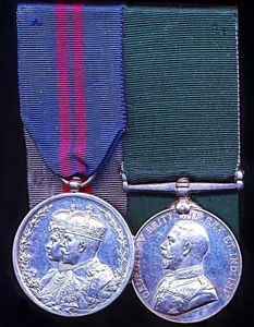 A 'Son of Empire' Delhi Durbar and Volunteer Long Service Medal pair: Volunteer Arthur Frank Connor, 1st Punjab Volunteer Rifles and Indian Police Service