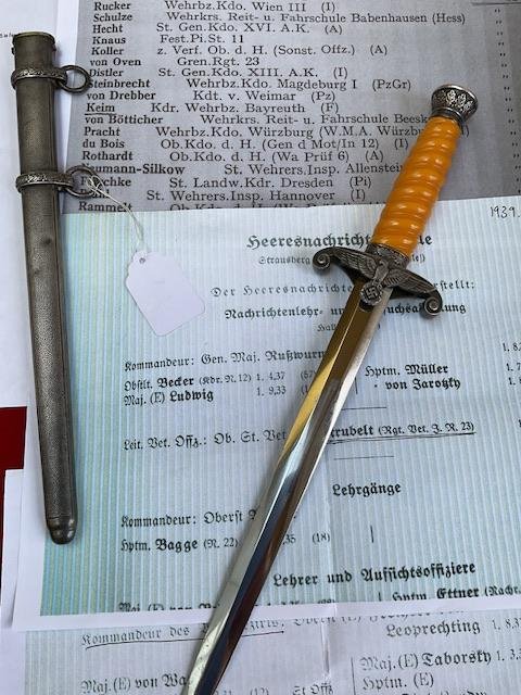 A stunning Army dagger , Personalised Eickhorn
