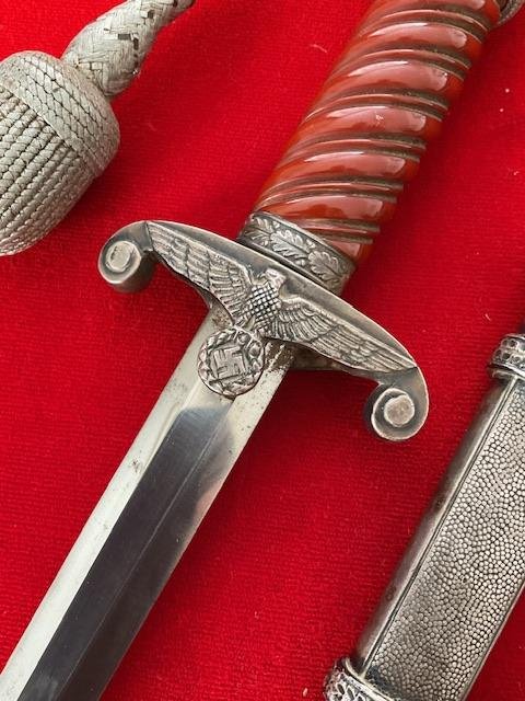 Full rig WKC army dagger with slant grip.