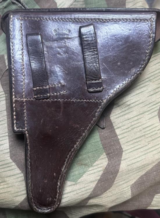 WW2 German P08 Luger Hardshell Leather Holster — image 2