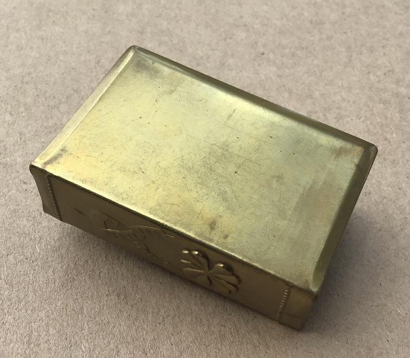 WW1 Souvenir Brass Matchbox Holder — image 3
