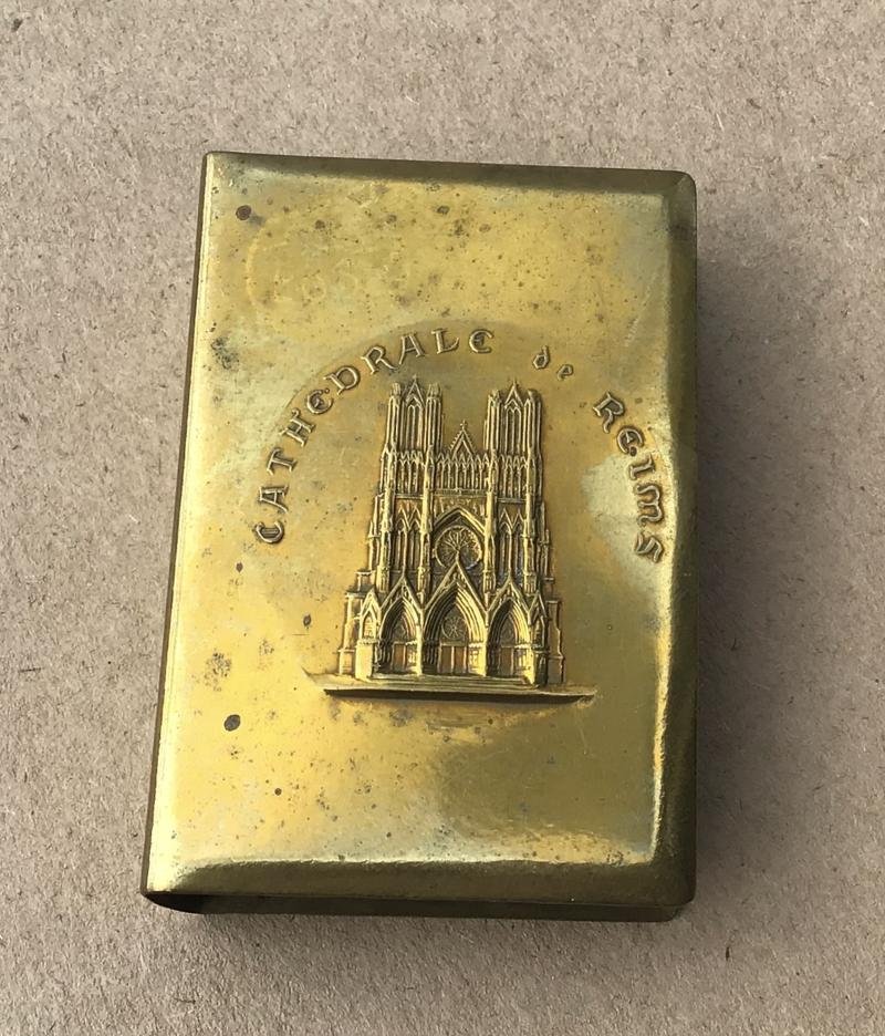 WW1 Souvenir Brass Matchbox Holder — image 2