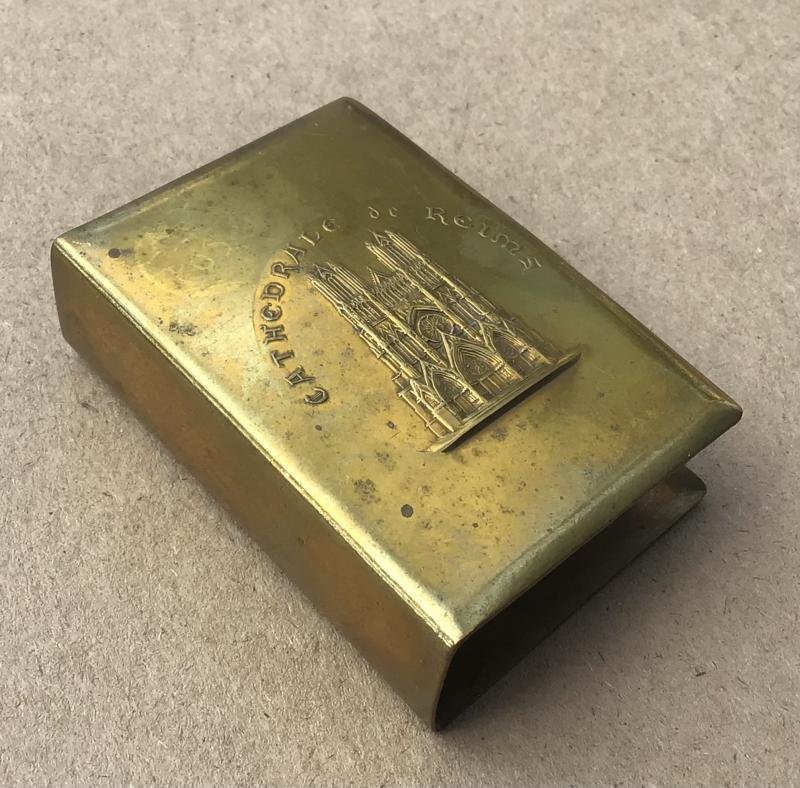 WW1 Souvenir Brass Matchbox Holder — image 3