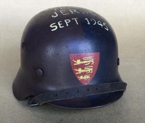 German WW2 Channel Islands Occupation Souvenir Helmet