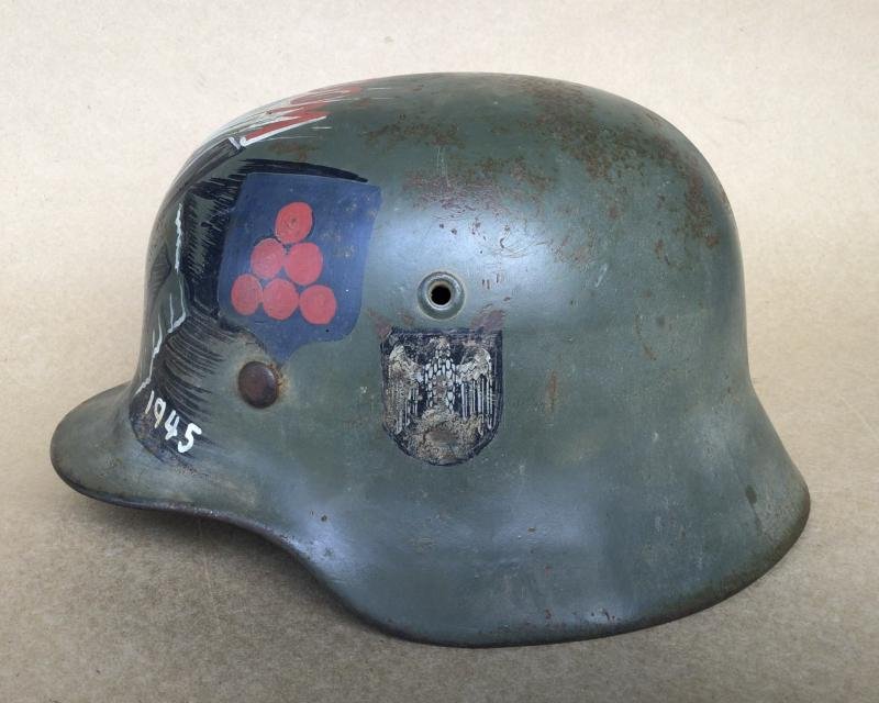 WW2 German Channel Islands Souvenir Helmet — image 2