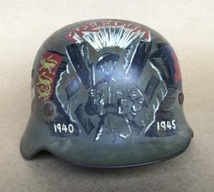 WW2 German Channel Islands Souvenir Helmet