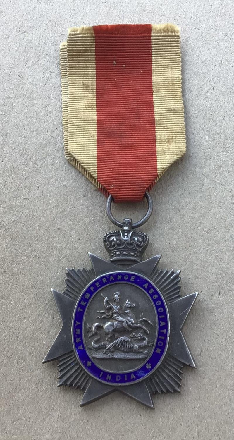 Victorian Period British Army in India Temperance Medals — image 2