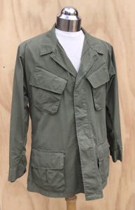 US Vietnam War Period Coat , Man's, Rip Stop Combat Tropical.