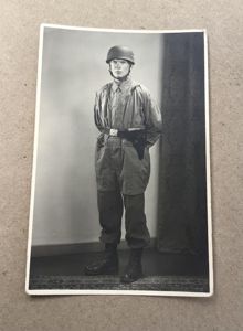 German WW2 Superb Luftwaffe Paratrooper Photo Postcard