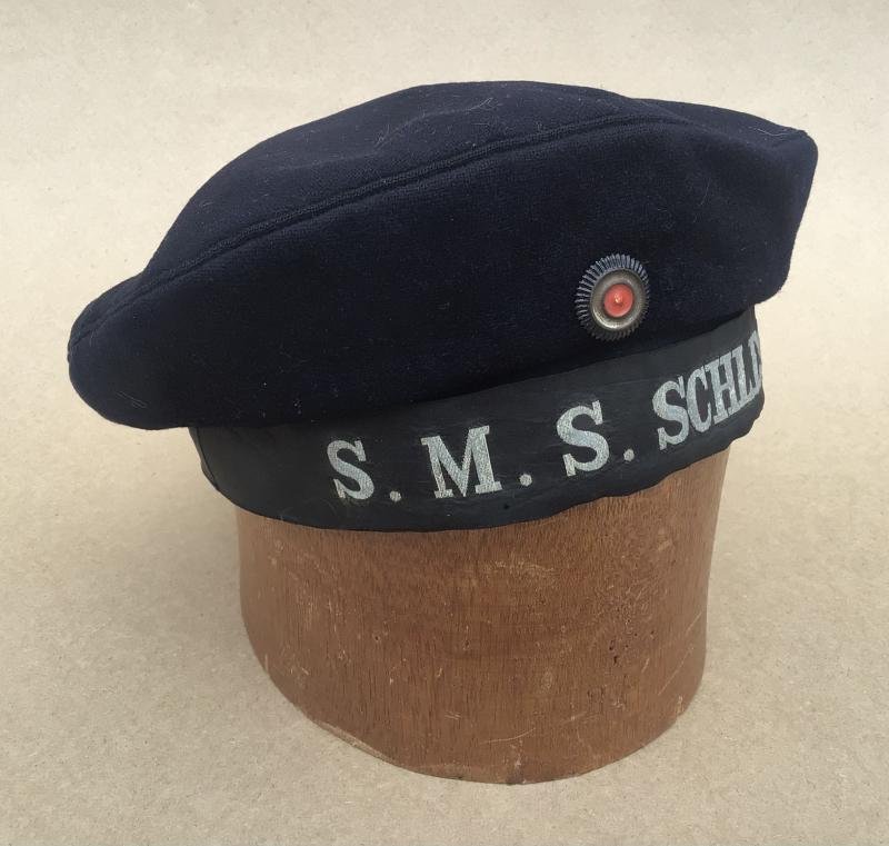 WW1 Imperial German Navy Ratings Cap - SMS Schlesien — image 2