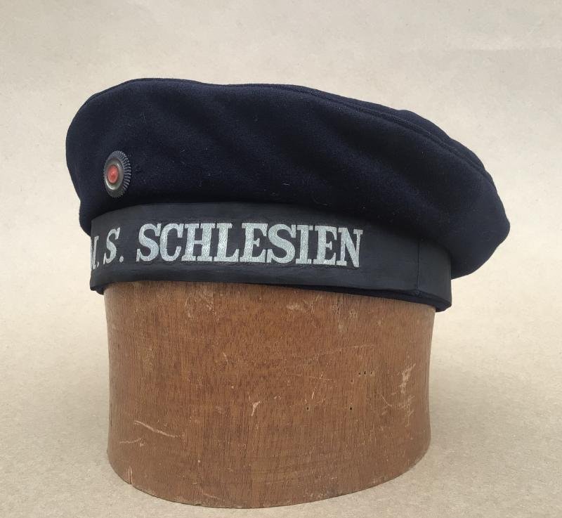 WW1 Imperial German Navy Ratings Cap - SMS Schlesien — image 3