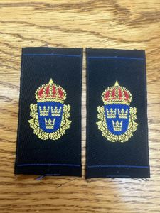 Sweden Polis Pair Collar Patches