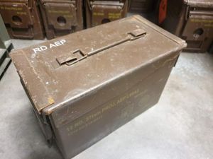 50 Cal Ammo Tin Baton Rounds ex Police