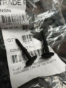 New British Army New Liner Retention Rivets MK6 MK6A Mk7 Helmet Spares