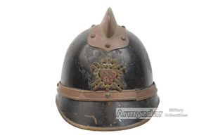Czechoslovakian fireman leather helmet