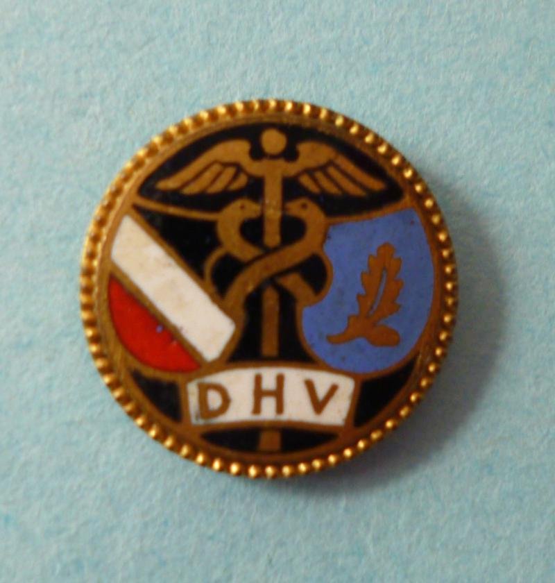Third Reich : Membership Stick-pin Lapel-badge of the Deutschnationaler Handlungsgehilfen Verband (DHV).