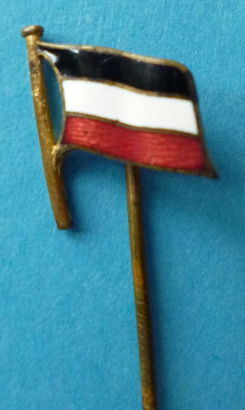 Imperial : German Enamelled National Flag Patriotic Stick-pin Lapel-badge.