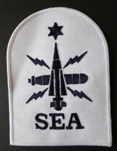 Royal Navy Warfare Branch Seaman-Specialist Able Grade Arm-badge for the White Uniform.