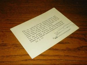 WW II German Air Force – OBERST HERMANN GRAF – WARTIME SIGNATURE – RARE!