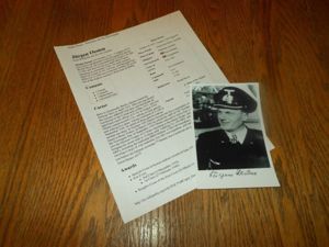 WW II German Navy Autographed Photo and Docs – JURGEN OESTEN – NICE!