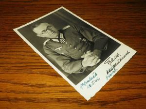 WW II German Army Autograph – GENERAL HANS TRAUT – Wartime Signature