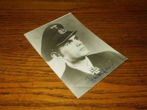 WW II German Navy Autograph – KKpt REINHARD HARDEGEN – Signed Photo Card – NICE!