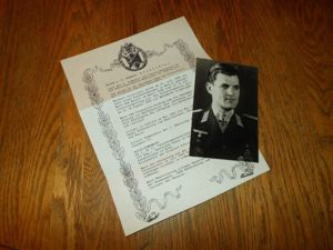 WW II German Army Panzer Autographs & Letter – NORBERT KUJACINSKI – NICE!