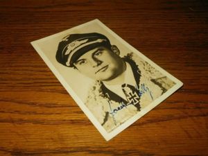 WW II German Air Force Autograph – OBERST JOACHIM HELBIG – Wartime Signature