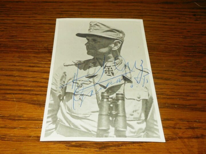 WW II German Army Autograph – GENERAL HUBERT LANZ – Wartime Signature – NICE! — image 2