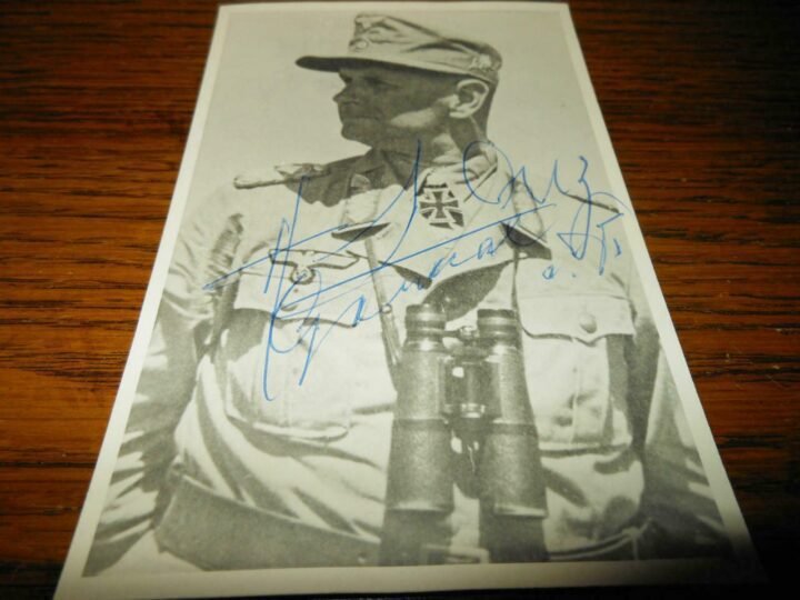 WW II German Army Autograph – GENERAL HUBERT LANZ – Wartime Signature – NICE! — image 3