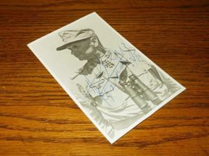 WW II German Army Autograph – GENERAL HUBERT LANZ – Wartime Signature – NICE!