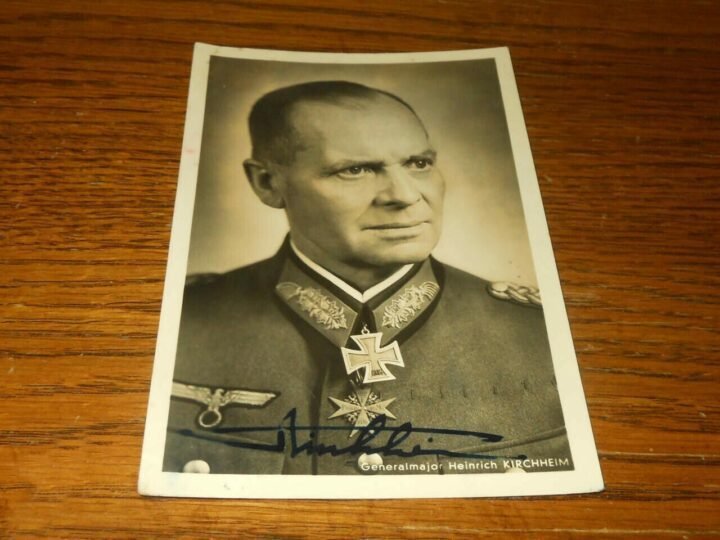WW II German Autograph – GENERAL HEINRICH KIRCHHEIM – WARTIME SIGNED – RARE! — image 2