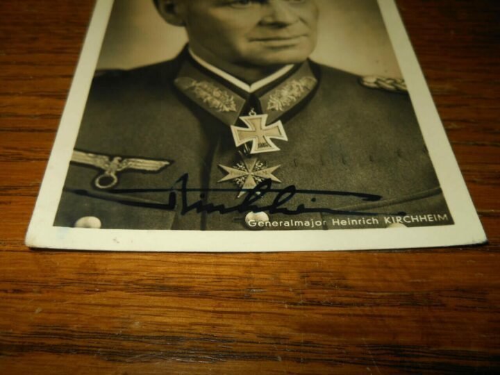 WW II German Autograph – GENERAL HEINRICH KIRCHHEIM – WARTIME SIGNED – RARE! — image 3