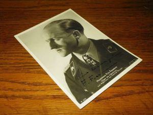 WW II German Army Autograph – MAJOR FRITZ FESSMANN – Wartime Signature