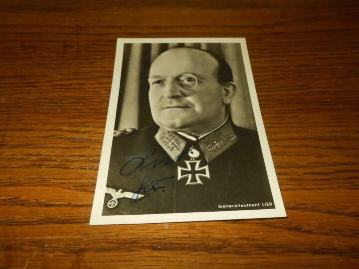 WW II German Army Autograph – GENERAL THEO HELMUT LIEB – Wartime Signed Postcard — image 2
