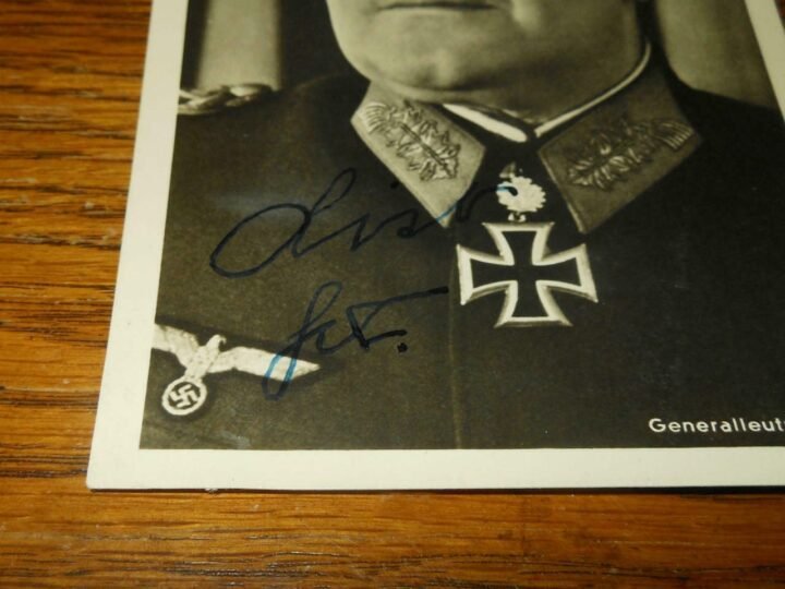 WW II German Army Autograph – GENERAL THEO HELMUT LIEB – Wartime Signed Postcard — image 3