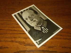 WW II German Army Autograph – GENERAL THEO HELMUT LIEB – Wartime Signed Postcard