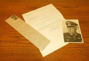 WW II German Army Autograph – GENERAL JOHANNES FRIESSNER – Wartime Signature