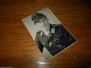 WW2 German Luftwaffe Oberfeldwebel Horst Petzschler Autograph #2 – NICE!