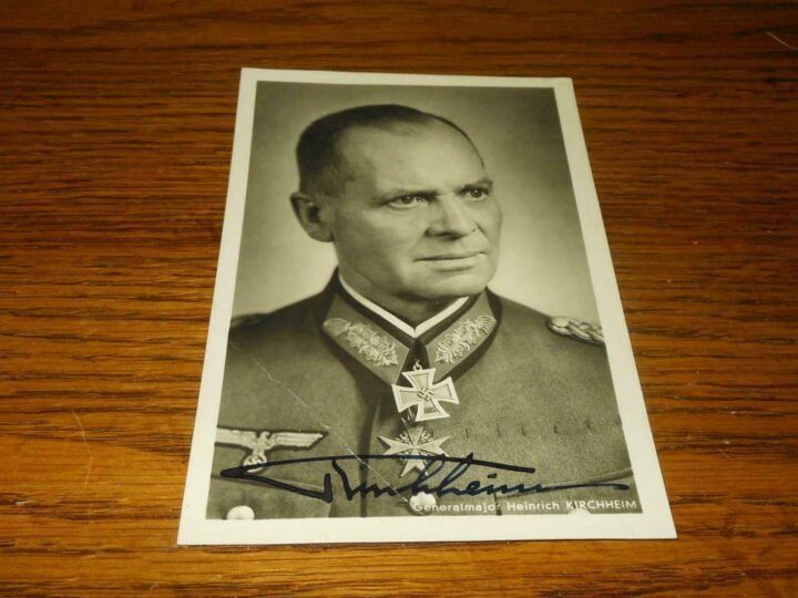 WW II German Army Autograph – GENERAL HEINRICH KIRCHHEIM – Wartime Signature — image 2